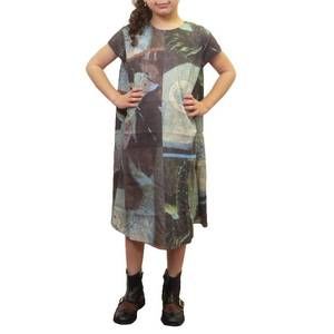 NEW JNBY multi print cap sleeve dress in multi